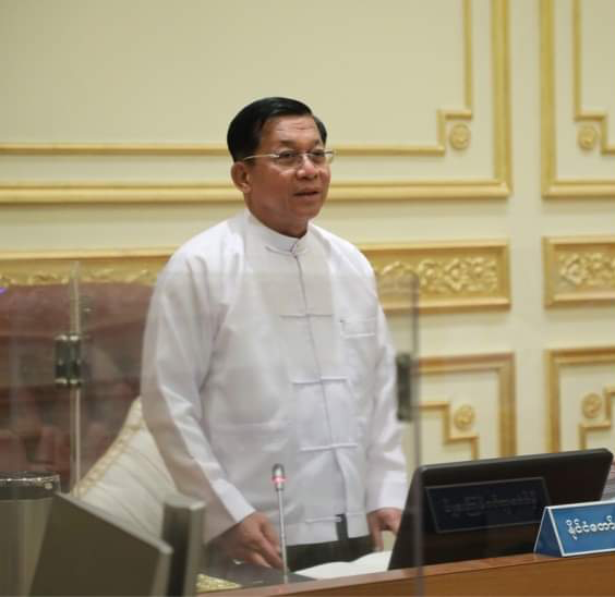 နိုင်ငံတွင်း ဆူပူအကြမ်းဖက်မှုတွေက နိုင်ငံတော်ဖွံ့ဖြိုးရေးကို ထိခိုက်စေတယ်လို့ အာဏာသိမ်းစစ်ခေါင်းဆောင် ပြောဆို